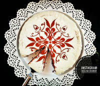 کیک خیس شکلاتی با کرم نارگیلی