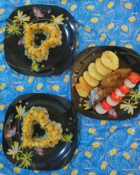 عدس پلو با ماهی