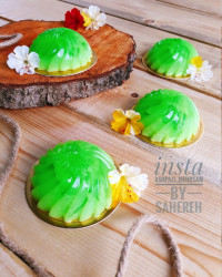 کرم بستنی با پوره میوه