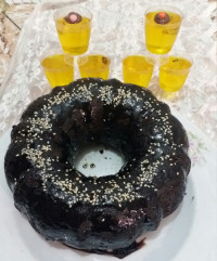 کیک شکلاتی وژله موزی