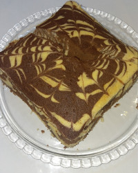 کیک زبرا خودم پز