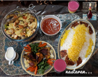 ناهار روز تعطیل چلومرغ وژله بستنی همراه سالاد سزار جون