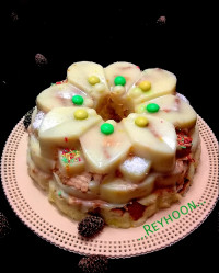 کیک یخچالی زعفرانی