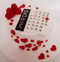 کیک وانیلی خامه ای ترکیبات فوندانت