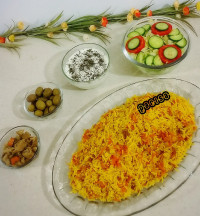 هویج پلو با گوشت