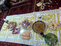 اینم سفره عید قربان برادر شوهرم که جاریم اینا آورده بودن براش