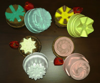 چیز کیک با قالب طرح دار