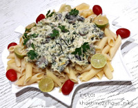 پاستای لیمویی با مرغ