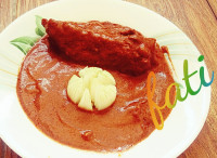 فسنجون بادام و پاپ کورن شکلاتی