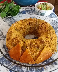 لوبیا پلو قالبی