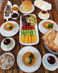 سوپ دال عدس پنکیک