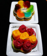 ژله بستنی رنگین کمان چرخشی ژله رولی