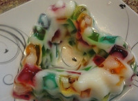 ژله شیشه خورده