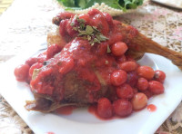 چیکن با سس زغال اخته