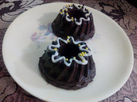 چیز کیک شکلاتی تک نفره قالبی بدون ژلاتین