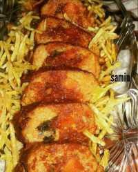 رولت مرغ و قارچ پنیری