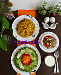 هویج پلو بامرغ ریش