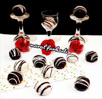 ترافل خامه ای شکلاتی