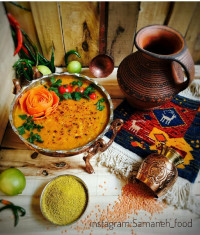 سوپ دال عدس و کشک زرد سیستانی
