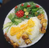 پلو ،جوجه با دورچین سبزیجات