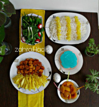 میگو سوخاری میگو سوخاری ژله ترشی شلیل