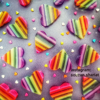 ژله قلب رنگین کمون