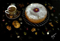 کیک گلاب و زعفرون
