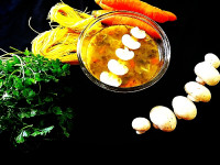 سوپ مرغ و قارچ و ورمیشل رژیمی