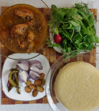 پلوکته باخورشت مرغ ناردون