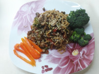 خوراک سبزیجات با نودل