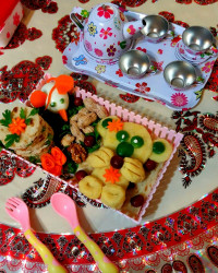 پوره سیب زمینی باتخم مرغ آب پز