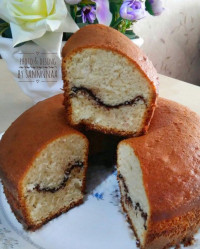 کیک_دورنگ_شکلاتی