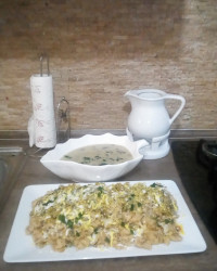 پاستا با سس قارچ و خامه