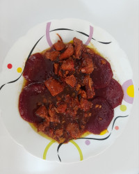 خورش مرغ و لبو