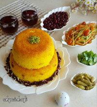 ته چین مرغ ۲ طبقه