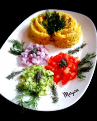 دمی باقالا با لپه باقالی زرد