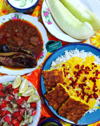 خورش بادمجان با دستور پاپیون