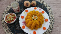 برنج و لپه وگوشت چرخکرده