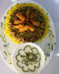 لوبیا پلو با شوید