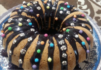 کیک جادویی با تزیین گاناش