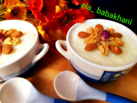 فرنی با آرد برنج خانگی