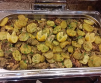 خوراک مرغ لیمویی با سیب زمینی