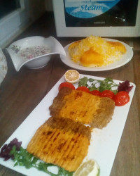 کباب دو رنگ تابه ای