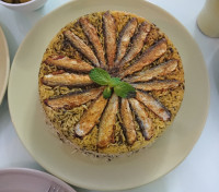 سبزی پلو با ته دیگ کیلکا