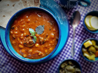 خوراک لوبیا چیتی با قارچ