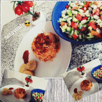 پلو کلم با مرغ