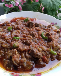 وایشکای دل وجگر گوسفند اون سبزا فلفل سبزن