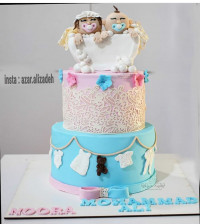 کیک تولد دوقلوها