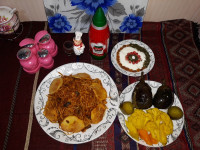 اینم ناهارامروز ما باترشی وبادمجان شکم پرخودم پز