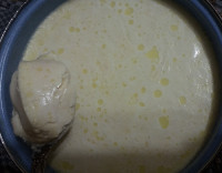 ماست خانگی و ژله بستی